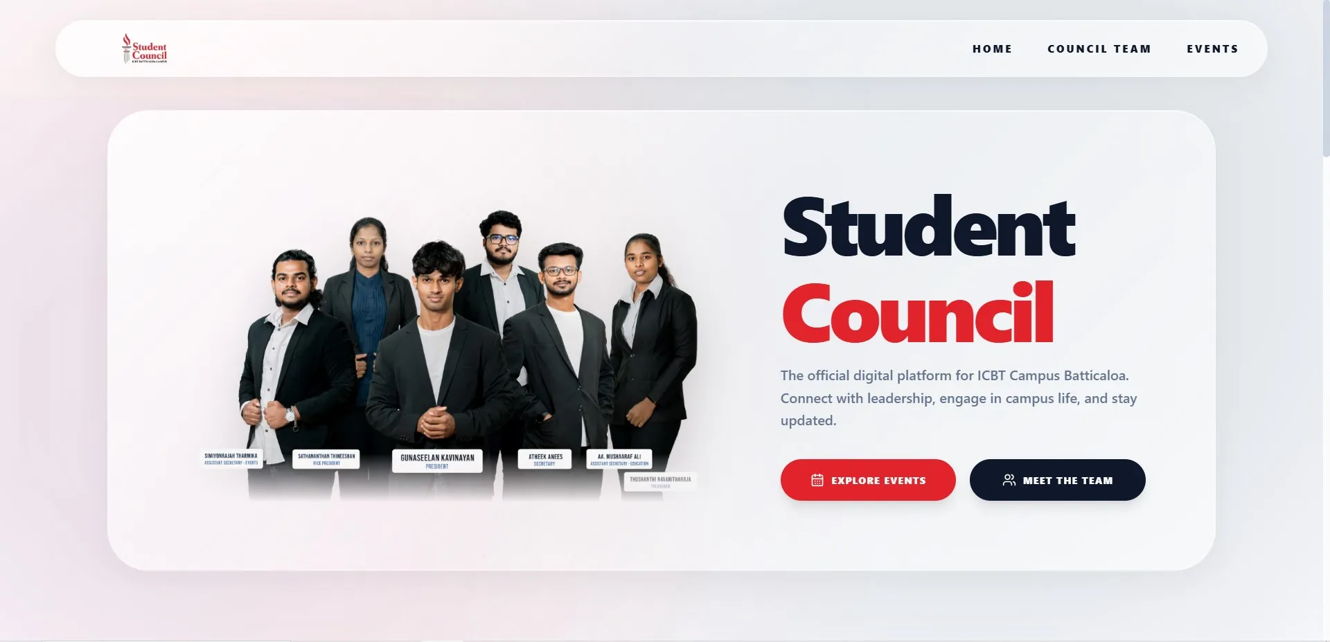 Student Council of ICBT Campus Batticaloa