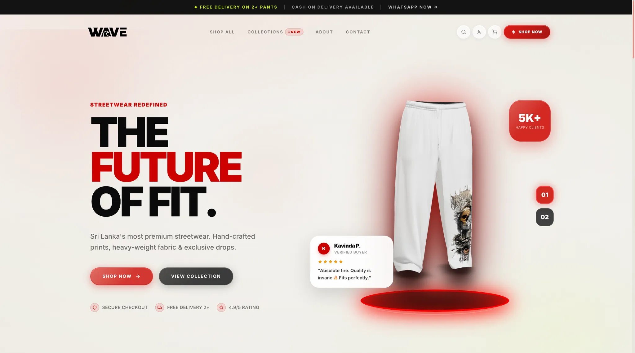 Wave Clothing — High-Performance 3D Streetwear Commerce