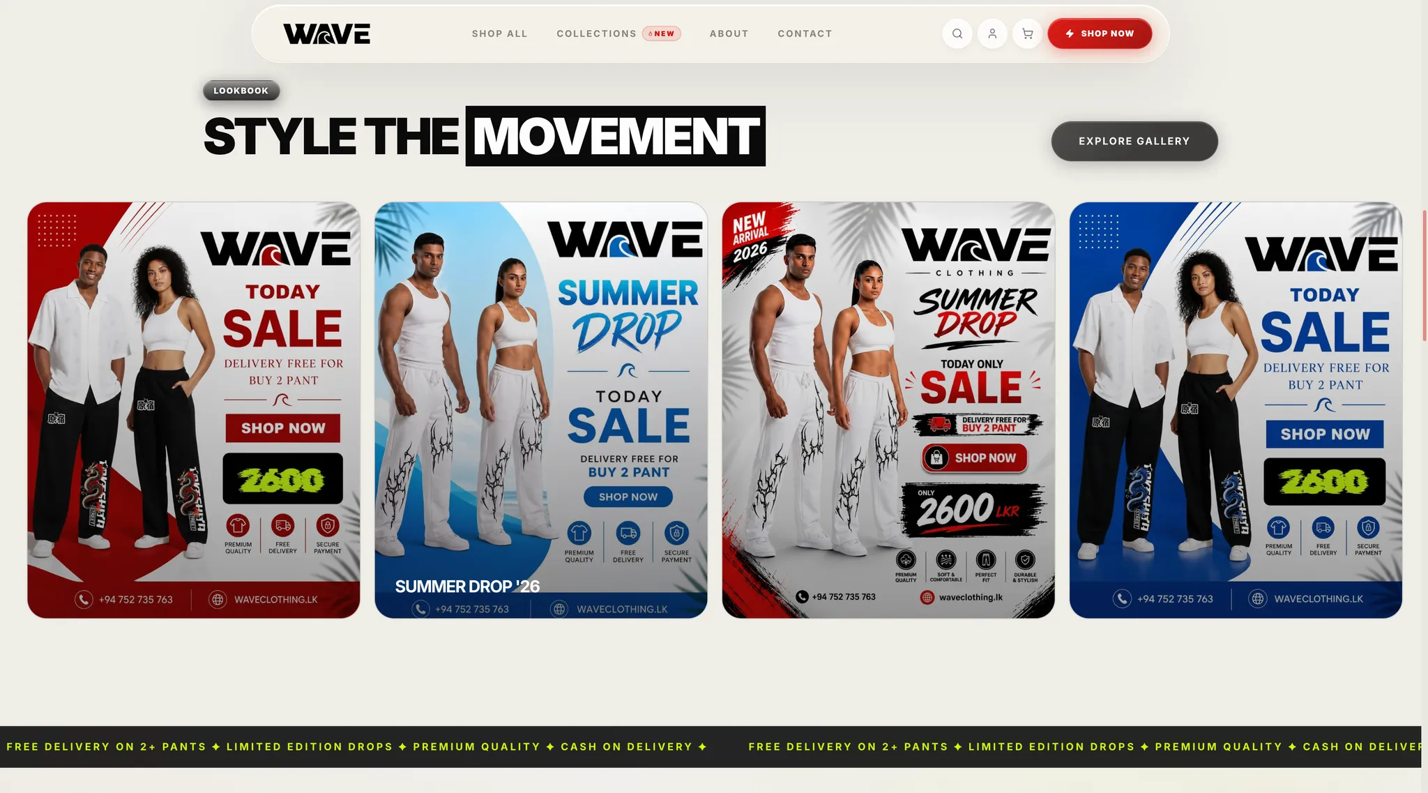 Wave Clothing — High-Performance 3D Streetwear Commerce screenshot 2