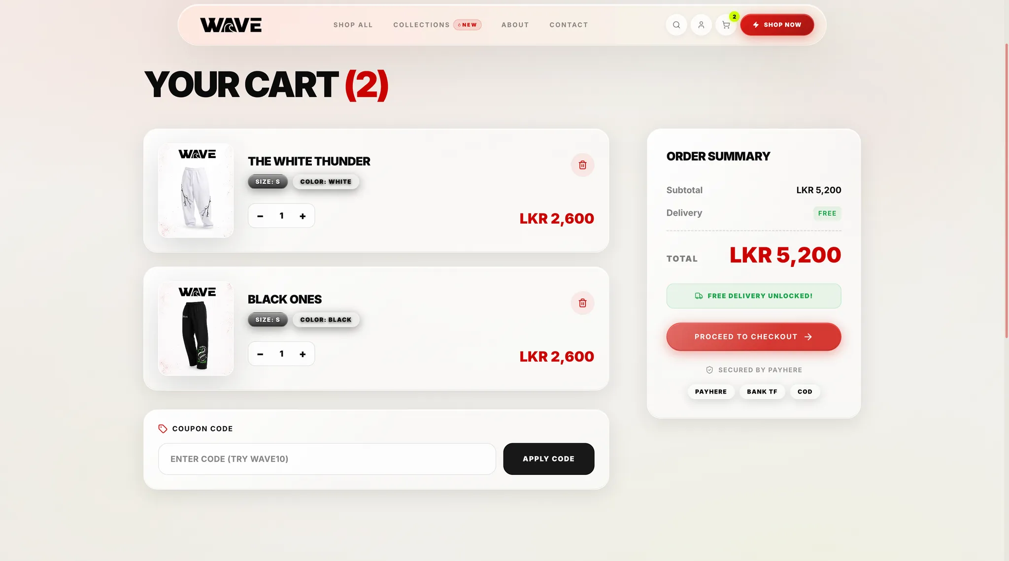 Wave Clothing — High-Performance 3D Streetwear Commerce screenshot 4